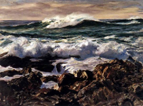 High Surf, California Oil Painting by Paul Dougherty