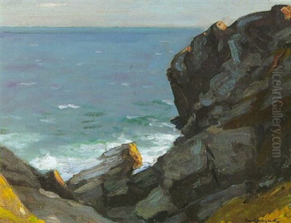 Rocky Coast Oil Painting by Paul Dougherty