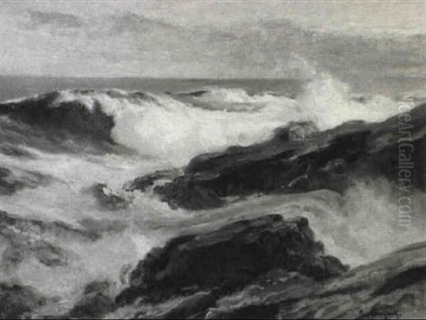 Calming After A Gale Oil Painting by Paul Dougherty