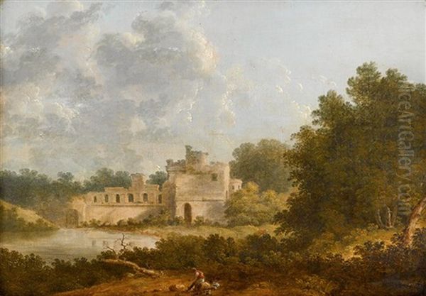 Landscape With Castle Oil Painting by Thomas Doughty