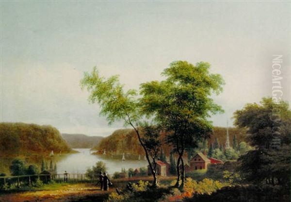 On The Hudson, Near West Point Oil Painting by Thomas Doughty