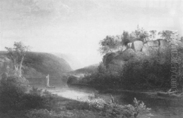 Hudson River View Near West Point by Thomas Doughty