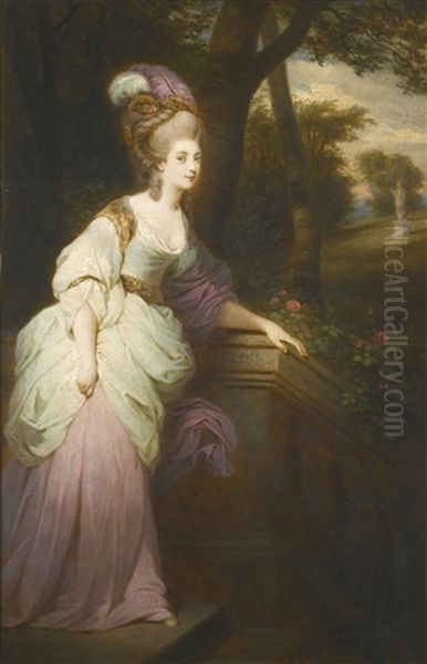 Portrait Of Georgiana Cavendish, The Duchess Of Devonshire (after Sir Joshua Reynolds) by William Doughty