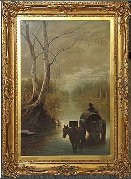 The Water Cart Oil Painting by Edwin Douglas