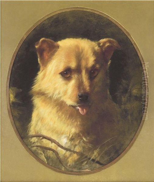 Puppy Oil Painting by Edwin Douglas