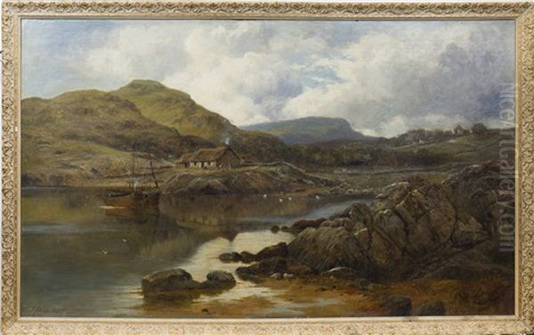 Low Tide On The Loch Oil Painting by James Douglas