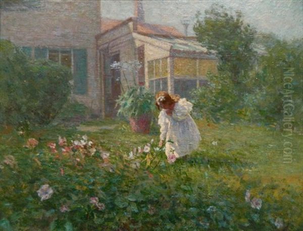 The Garden Oil Painting by Walter Douglas