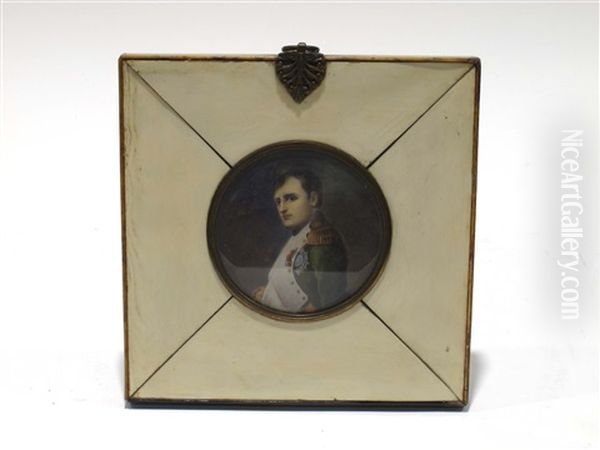 Portrait De Napoleon Bonaparte Oil Painting by Alexis Marie Louis Douillard