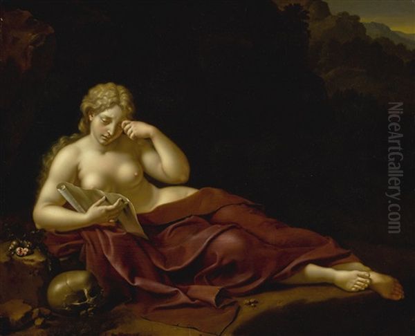 Penitent Magdalene Oil Painting by Frans Bartholomeus Douven