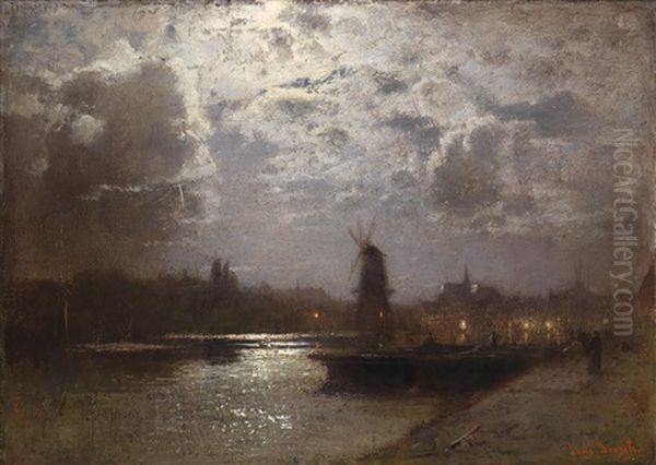 Abendstimmung Oil Painting by Louis Douzette