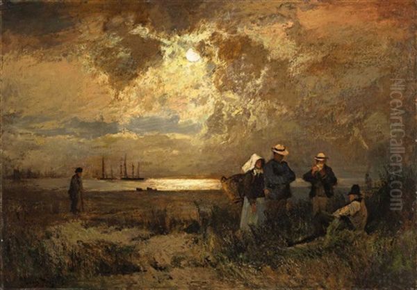 Landscape Near Werder Oil Painting by Louis Douzette