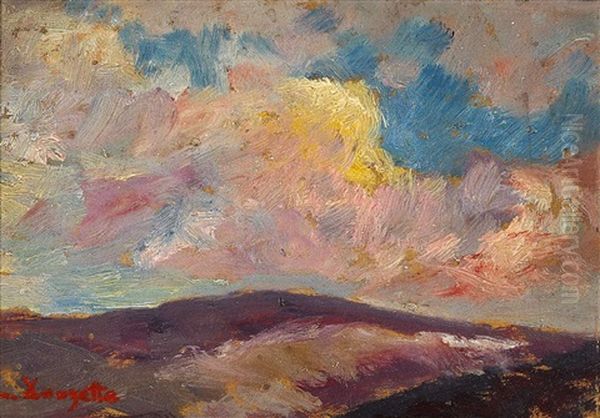 Landschafts (study) Oil Painting by Louis Douzette