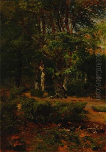 Waldlandschaft Oil Painting by Louis Douzette