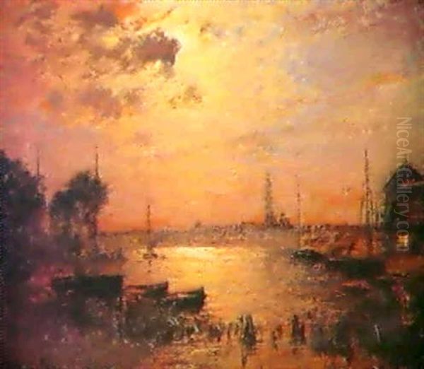 Ansicht Von Antwerpen Oil Painting by Louis Douzette