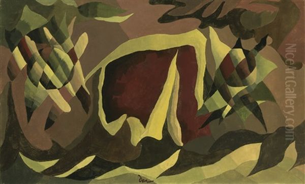 Lattice And Awning Oil Painting by Arthur Dove