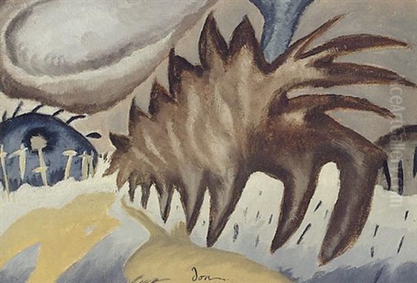 Snowstorm Oil Painting by Arthur Dove