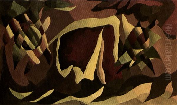 Lattice And Awning Oil Painting by Arthur Dove