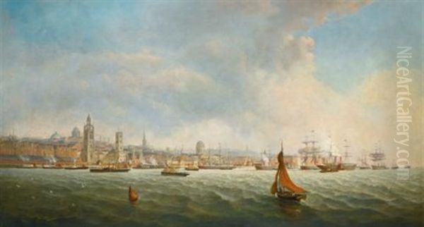 Port Of Liverpool Oil Painting by Thomas Dove