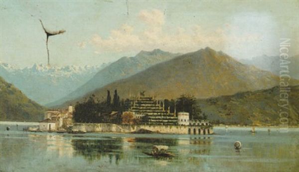 Lake Maggiore Oil Painting by Achille Dovera