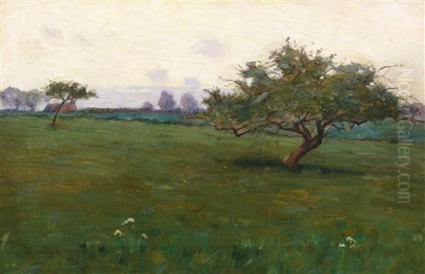 Study For 'a Field, Karlaouen' Oil Painting by Arthur Wesley Dow