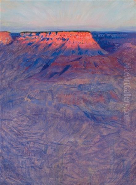 The Glory Of Shiva, Shiva Temple, Grand Canyon Oil Painting by Arthur Wesley Dow