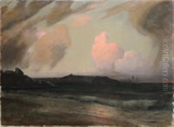 Storm Over St. Ives Oil Painting by Thomas Millie Dow