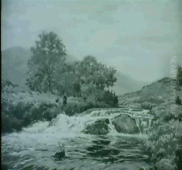 The Waters Of The Chon Oil Painting by Charles Rennie Dowell