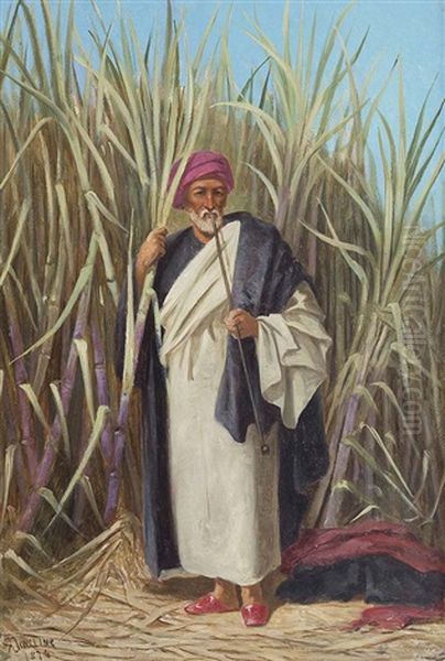 A Bedouin With A Pipe Oil Painting by Robert Dowling