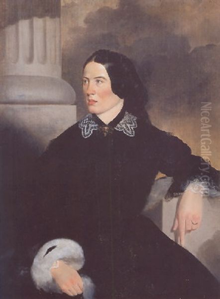 Mrs. Margaret Mcarthur Of Meningoort Oil Painting by Robert Dowling