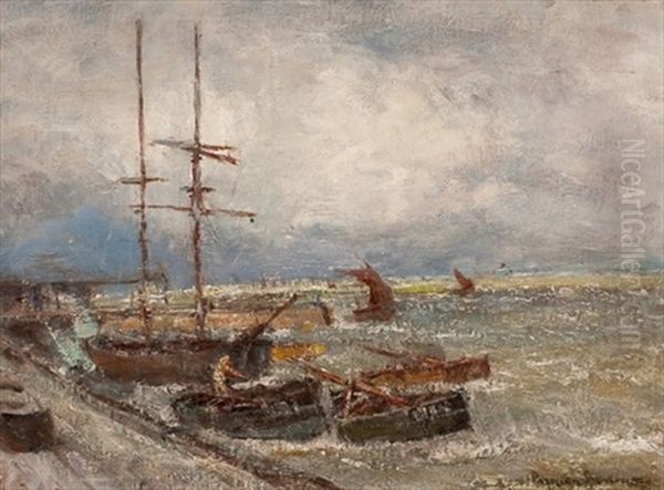 November On The Berwick Coast Oil Painting by John Patrick Downie