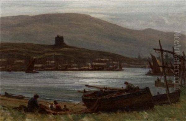 Silvery Noonday, Tarbert, Loch Fyne Oil Painting by Patrick Downie