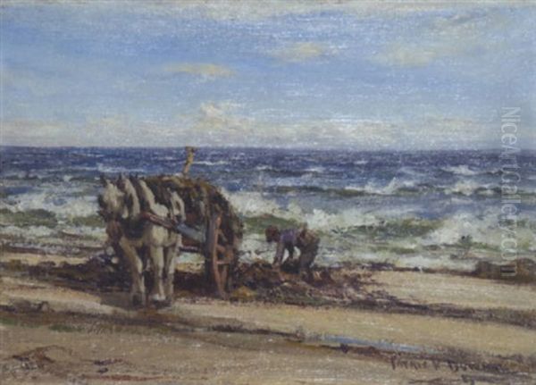 Tangsammler Am Strand Oil Painting by Patrick Downie