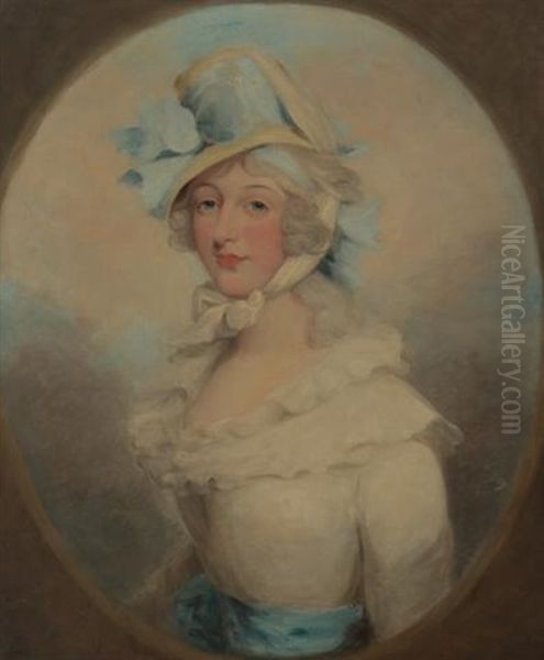 Portrait Of A Lady Said To Be Lady Clanwilliam Oil Painting by John Downman