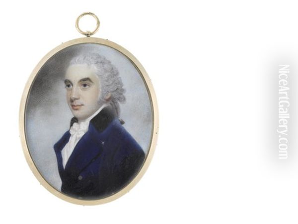 A Pair Of Miniatures Portraying Mr George Durrance And His Wife, Elizabeth (pair) Oil Painting by John Downman