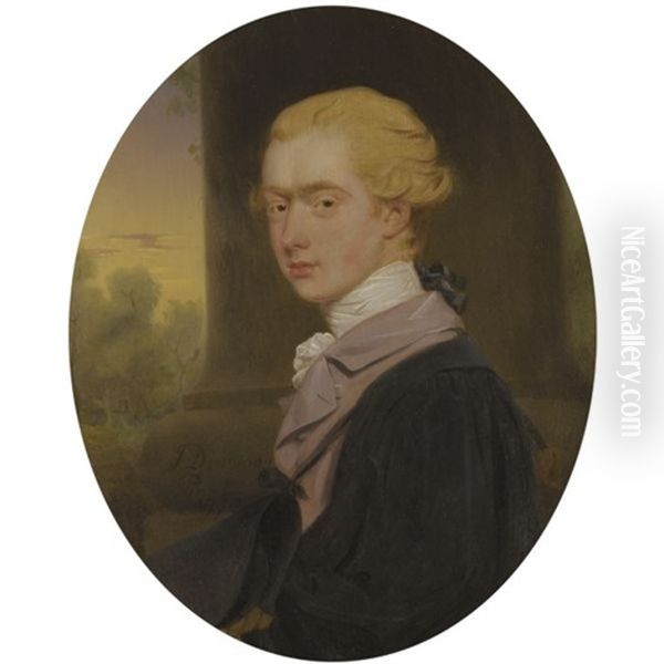 Portrait Of George, Viscount Althorp, Later 2nd Earl Spencer Oil Painting by John Downman