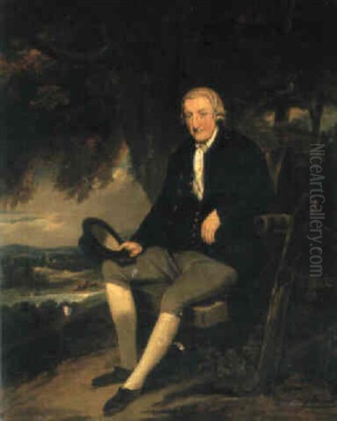 Portrait Of John Jervis, 1st Viscount And Earl St. Vincent (1735-1823) Oil Painting by John Downman