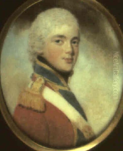 Portrait Of An Officer (major General Francis Hepburn?) Oil Painting by John Downman