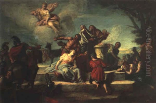 Le Sacrifice D'iphigenie Oil Painting by Gabriel Francois Doyen