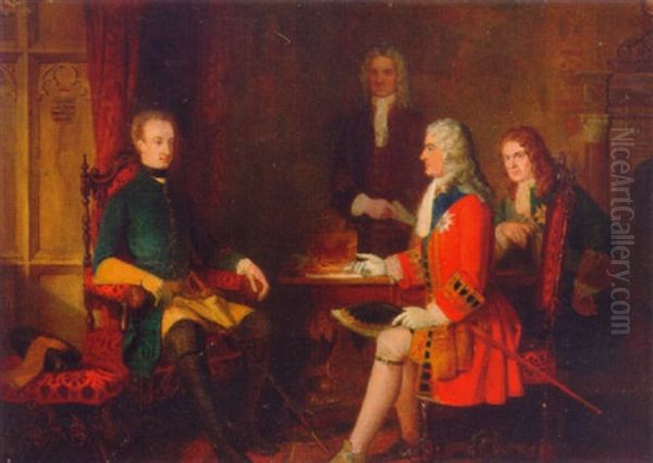 Karl Xii With The Duke Of Marlborough Oil Painting by Henry Edward Doyle