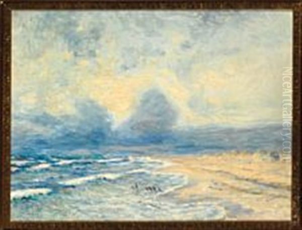 From Grenen Where Kattegat And Skagerak Meet Oil Painting by Holger Henrik Herholdt Drachmann