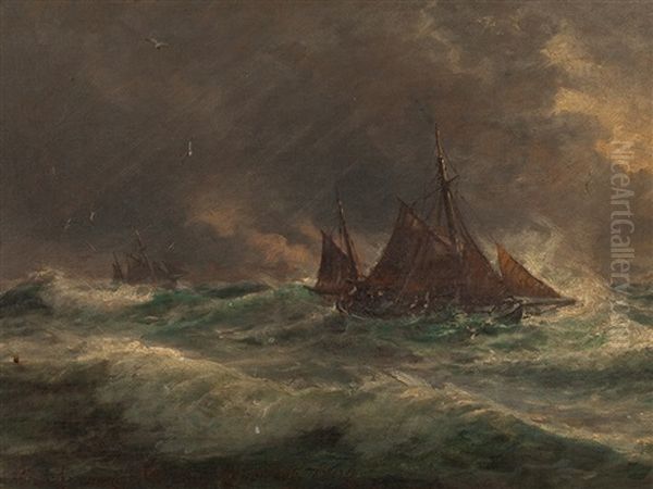 Skagerrak Oil Painting by Holger Henrik Herholdt Drachmann