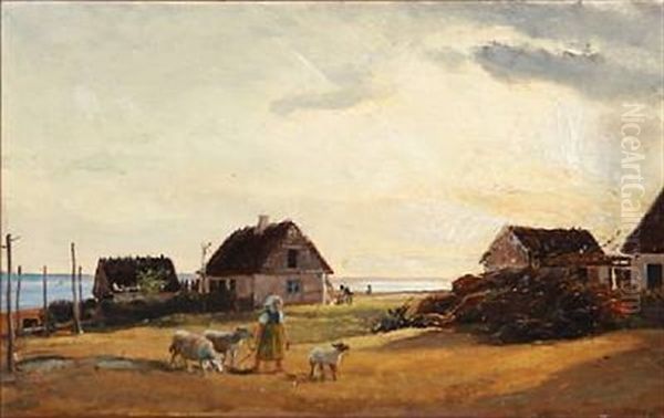 Summer Day On Lynaes, Denmark Oil Painting by Holger Henrik Herholdt Drachmann