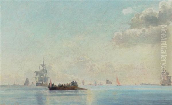 Ude Fra Rheden Oil Painting by Holger Henrik Herholdt Drachmann