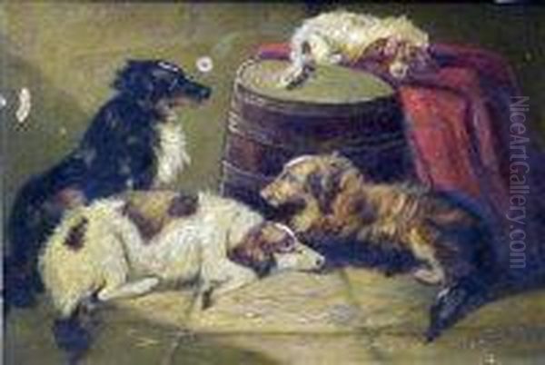 Dogs Oil Painting by George Armfield