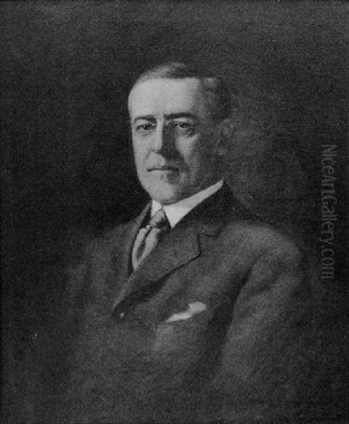 President Woodrow Wilson Oil Painting by Charles E. Drake