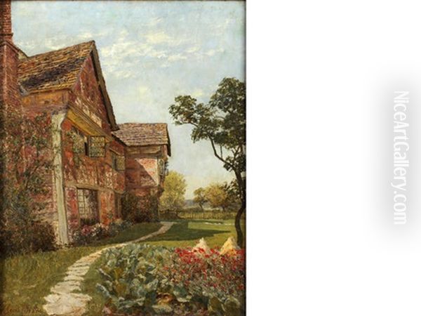 Osbrook's Farm, Capel, Surrey (+ 2 Others; 3 Works) Oil Painting by Herbert Cecil Drane