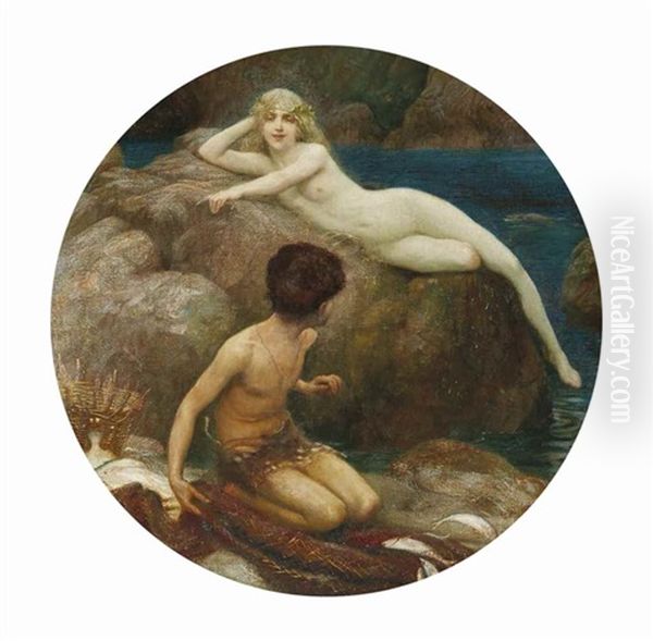 The Naiad's Pool Oil Painting by Herbert James Draper