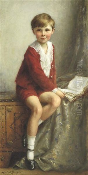 Portrait Of Teddy Oil Painting by Herbert James Draper