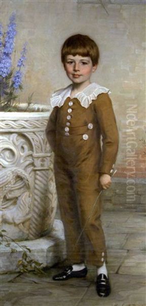 Portrait Of A Boy Oil Painting by Herbert James Draper