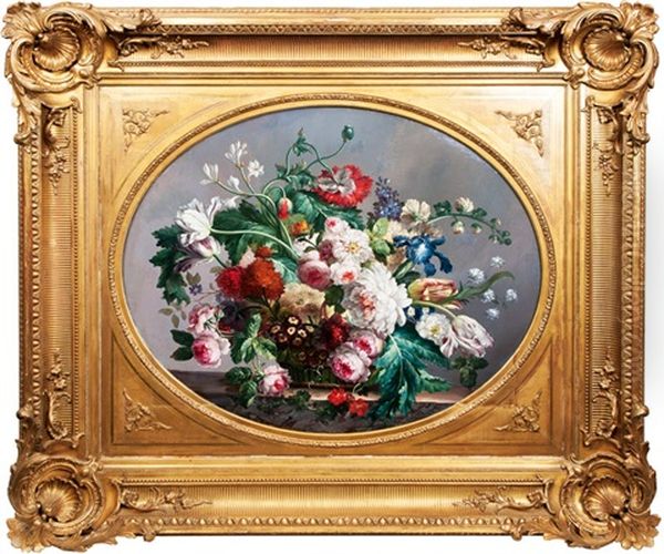 Uppiges Bouquet Oil Painting by Johann Baptist Drechsler